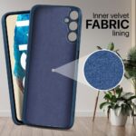 Back Case Cover for Samsung Galaxy M35 5G | Camera Bump Protection & Inner Velvet Fabric Lining | Ultra Slim Matte Soft Rubberised Case Cover (Blue) - Image 4