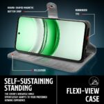 Shock Proof Flip Cover Back Case for Realme C75 5G | Magnetic Wallet Leather Case with Stand - Image 5