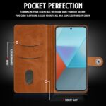 Shock Proof Flip Cover Back Case for Xiaomi Mi Redmi Note 13 Pro 5G | Magnetic Wallet Leather Case with Stand - Image 6