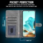 Shock Proof Flip Cover Back Case for Moto Edge 60 Fusion | Magnetic Wallet Leather Case with Stand - Image 3