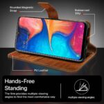 Shock Proof Flip Cover Back Case for Samsung Galaxy A20 | Magnetic Wallet Leather Case with Stand - Image 8