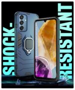 Shock Proof Back Case Mobile Cover for Samsung Galaxy M15 5G Prime Edition | M15 5G | F15 5G | Back Cover Case (Tough Armor | Hybrid PC + TPU | Ring Holder & in-Built Kickstand | Blue) - Image 6