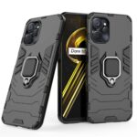 Shock Proof Back Case Mobile Cover for Realme 9i 5G | Realme 9i 5G | Back Cover Case (Tough Armor | Hybrid PC + TPU | Ring Holder & in-Built Kickstand | Black) - Image 2