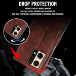 Shock Proof Flip Cover Back Case for Oppo F21 Pro 4G | Magnetic Wallet Leather Case with Stand - Image 6