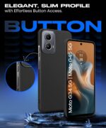 Slim Frameless Back Cover for Motorola Moto G34 5G | Moto G45 5G | Ultra Thin Lightweight Design & Camera Protection | Soft Matte Silicone Flexible Mobile Case (Black) - Image 4