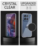 Transparent Back Cover Case for Motorola Moto Edge 60 Stylus 5G | Raised Bumps for Full Device & Camera Protection Shockproof TPU Silicone Back Case Mobile Cover Transparent - Image 3