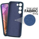 Back Cover for Vivo Y200e 5G | Vivo T3 5G | Ultra Slim Soft Rubberised Case | Inner Velvet Fabric Lining | Matte Silicone Flexible Mobile Case | Camera Protection - Blue - Image 3
