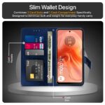 Shock Proof Flip Cover Back Case for Motorola Moto G04 | Magnetic Wallet Leather Case with Stand - Image 6