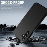 Back Cover for Samsung Galaxy M16 5G | Galaxy F16 5G | Ultra Slim Soft Rubberised Case | Inner Velvet Fabric Lining | Matte Silicone Flexible Mobile Case | Camera Protection (Black) - Image 3