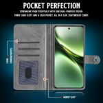 Shock Proof Flip Cover Back Case for Vivo X200 5G | Magnetic Wallet Leather Case with Stand - Image 6