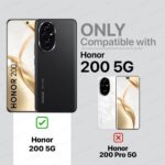 Shock Proof Clear Protective Back Case for Honor 200 5G - AirEDGE Technology | 360 Degree Camera Protection | Transparent Hybrid Back Case Mobile Cover - Black - Image 2