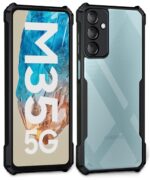 Thermoplastic Polyurethane Shock Proof Clear Protective Back Case for Samsung Galaxy M35 5GAiredge Technology|360 Degree Camera Protection|Transparent Hybrid Back Case Mobile CoverBlack - Image 4
