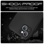 Back Cover for Apple iPhone 14 Plus | Ultra Slim Soft Rubberised Case | Inner Velvet Fabric Lining | Matte Silicone Flexible Mobile Case | Camera Protection - Black - Image 6