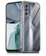 kelpuj Crystal Clear TPU Back Case for Compatible with Motorola Moto G62 5G | Flexible Shockproof Cover with Cushioned Edges Transparent