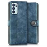 Shock Proof Flip Cover Back Case for Oppo Reno 6 Pro 5G | Magnetic Wallet Leather Case with Stand - Image 2