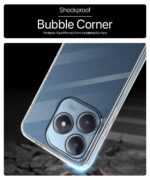 Transparent Back Cover Case Compatible with Realme Narzo N63 & Realme C63 Shockproof TPU Silicone Mobile Cover with Raised Bumps for Full Body & Camera Protection Clear/Transparent - Image 5