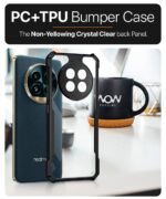 Shock Proof Clear Protective Back Case for Realme 13 Pro 5G | Realme 13 Pro Plus 5G - AirEDGE Technology | 360 Degree Camera Protection | Transparent Hybrid Back Case Mobile Cover - Black - Image 8