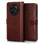 Shock Proof Flip Cover Back Case for Realme 13 5G | Magnetic Wallet Leather Case with Stand - Image 4