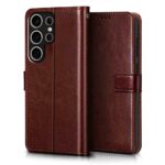 Shock Proof Flip Cover Back Case for Samsung Galaxy S25 Ultra 5G | Magnetic Wallet Leather Case with Stand - Image 4