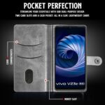 Shock Proof Flip Cover Back Case for Vivo V23E 5G | Magnetic Wallet Leather Case with Stand - Image 4