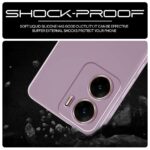 Back Cover for Vivo V29e 5G | Ultra Slim Soft Rubberised Case | Inner Velvet Fabric Lining | Matte Silicone Flexible Mobile Case | Camera Protection - Lilac - Image 4