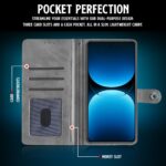 Shock Proof Flip Cover Back Case for Realme Gt 7 5G | Magnetic Wallet Leather Case with Stand - Image 3