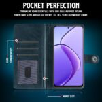 Shock Proof Flip Cover Back Case for Realme 13 5G | Magnetic Wallet Leather Case with Stand - Image 6
