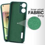 Ultra Slim Soft Rubberised Back Cover Case for Realme 10 4G | Inner Velvet Fabric Lining | Matte Silicone Flexible Camera Protection Back Cover ? Green - Image 2