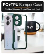 Shock Proof Clear Protective Back Case for Xiaomi Redmi 13C 5G | Poco M6 5G (Green) - Image 8