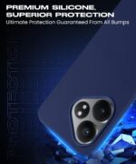 kelpuj Slim Frameless Back Cover for Realme GT 6T 5G | Realme GT 6 | Ultra Thin Lightweight Design & Camera Protection | Soft Matte Silicone Flexible Mobile Case (Blue) - Image 8