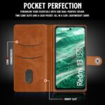 Shock Proof Flip Cover Back Case for Mi Redmi 13 5G | Magnetic Wallet Leather Case with Stand - Image 6