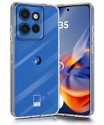 Transparent Back Cover Case Compatible with Motorola Moto Edge 50 Neo 5G Shockproof TPU Silicone Mobile Cover with Raised Bumps for Full Body & Camera Protection Clear/Transparent - Image 2