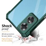 Shock Proof Clear Back Case Mobile Cover for Oppo A17 (Hard | Hybrid PC + TPU | Full Armour Device & Camera Protection | Green) - Image 2
