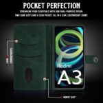 Shock Proof Flip Cover Back Case for Mi Redmi A3 | Magnetic Wallet Leather Case with Stand - Image 5
