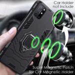 Shock Proof Back Case Mobile Cover for iQOO 7 | Back Cover Case (Tough Armor | Hybrid PC + TPU | Ring Holder & in-Built Kickstand | Black) - Image 3