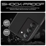 Back Cover for Realme 14x 5G | Realme Narzo 80x | Realme P3x | Ultra Slim Soft Rubberised Case | Inner Velvet Fabric | Matte Silicone Flexible Mobile Case | Camera Protection - Black - Image 4