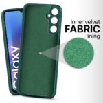 Back Cover for Samsung Galaxy A05S 5G | Galaxy M14 4G | Ultra Slim Soft Rubberised Case | Inner Velvet Fabric Lining | Matte Silicone Flexible Mobile Case | Camera Protection - Green - Image 4