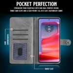 Shock Proof Flip Cover Back Case for Motorola Moto Edge 50 Pro | Magnetic Wallet Leather Case with Stand - Image 6