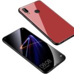 Luxury Mirror Bumper Back Tempered Glass Case [ Anti Slip ] Super Slim [Flexible] All Angle Protection Full Mirror View Back Lightweight Matte Soft Back Case Cover for Xiaomi Redmi 7 - Red - Image 2