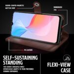 Shock Proof Flip Cover Back Case for Vivo Y21 | Magnetic Wallet Leather Case with Stand - Image 8