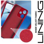 kelpuj Back Cover for Mi Redmi 12 5G | Poco M6 Pro 5G | Ultra Slim Soft Rubberised Case | Inner Velvet Fabric Lining | Matte Silicone Flexible Mobile Case | Camera Protection - Crimson Red - Image 4