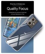 Transparent Back Cover Case Compatible with HMD Crest 5G Shockproof TPU Silicone Mobile Cover with Raised Bumps for Full Body & Camera Protection Clear/Transparent - Image 8