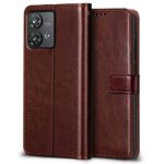 Shock Proof Flip Cover Back Case for Motorola Moto Edge 40 Neo 5G | Magnetic Wallet Leather Case with Stand - Image 4