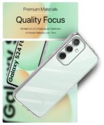 Transparent Back Cover Case Compatible with Samsung Galaxy S24 FE Shockproof TPU Silicone Mobile Cover with Raised Bumps for Full Body & Camera Protection Clear/Transparent - Image 8