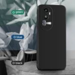 Back Cover for Oppo Reno 10 Pro Plus | Ultra Slim Soft Rubberised Case | Inner Velvet Fabric Lining | Matte Silicone Flexible Mobile Case | Camera Protection - Black - Image 3