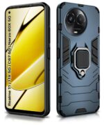 Shock Proof Back Case Mobile Cover for Realme Narzo 60X 5G | 11 5G | 11X 5G | C67 5G | Back Cover Case (Tough Armor | Hybrid PC + TPU | Ring Holder & in-Built Kickstand | Blue) - Image 2