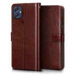 Shock Proof Flip Cover Back Case for Samsung Galaxy F05 | Magnetic Wallet Leather Case with Stand - Image 4