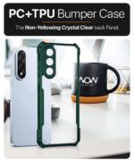 kelpuj Shock Proof Clear Protective Back Case for 1+ OnePlus Nord 5 - AirEDGE Technology | 360 Degree Camera Protection | Transparent Hybrid Back Case Mobile Cover - Green - Image 8