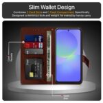 Shock Proof Flip Cover Back Case for Samsung Galaxy A36 5G | Magnetic Wallet Leather Case with Stand - Image 3