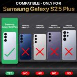 Shock Proof Flip Cover Back Case for Samsung Galaxy S25 Plus 5G | Magnetic Wallet Leather Case with Stand - Image 2